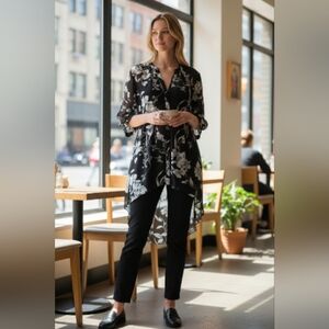 Maurices Elegant Black and White Tunic